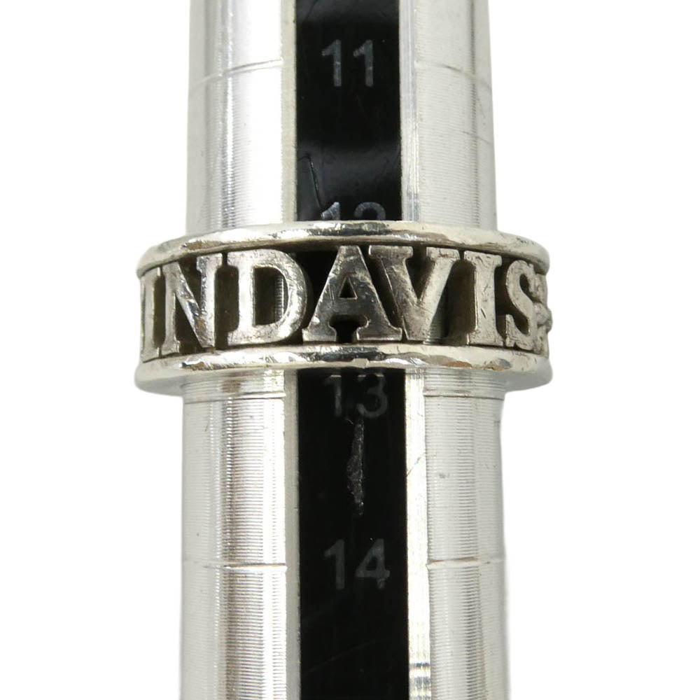 Justin Davis ジャスティンデイビス SRJ666 MAD LOVE RING マッド ラブ クラウン ロゴ リング シルバー系 約12.5号【中古】