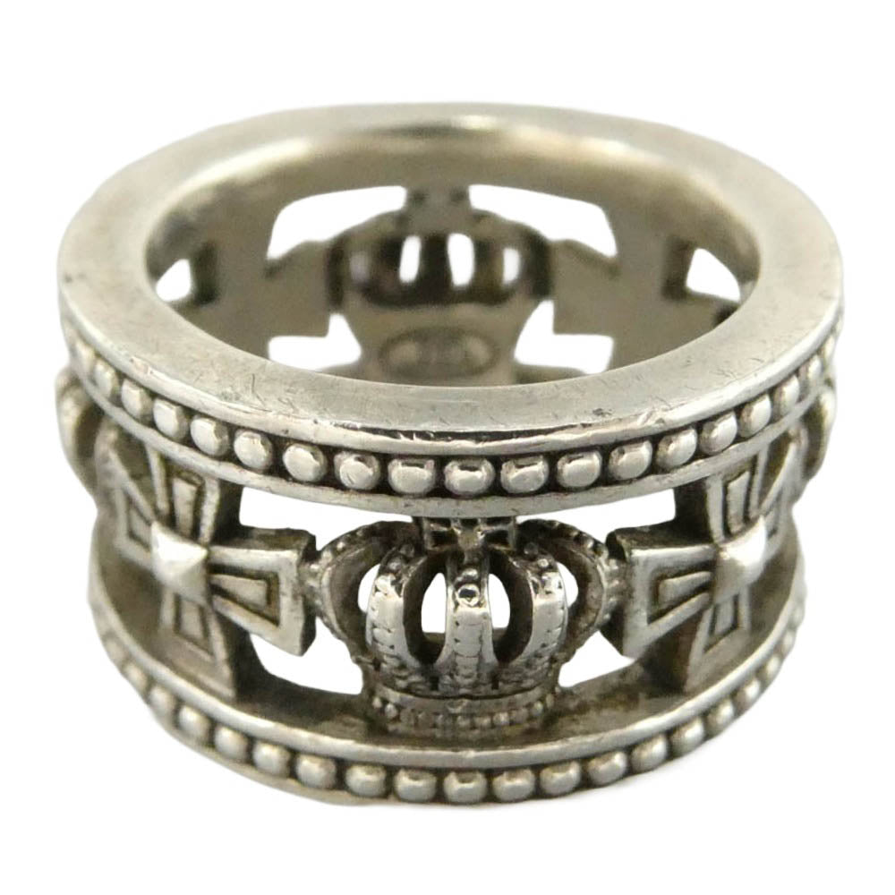 Justin Davis ジャスティンデイビス SRJ175 MEDIEVAL WEDDING BAND RING メディバル ウェディング バンド クラウン リング シルバー系 約6.5号【中古】