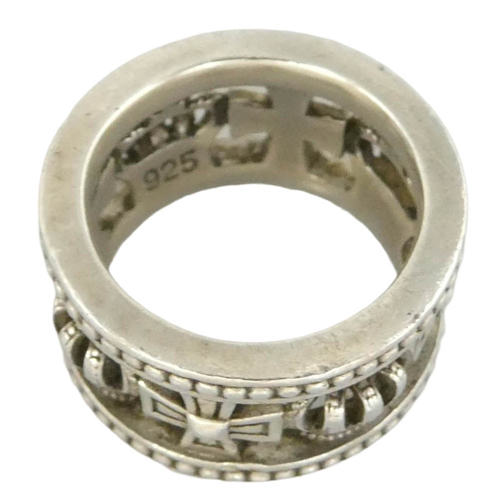 Justin Davis ジャスティンデイビス SRJ175 MEDIEVAL WEDDING BAND RING メディバル ウェディング バンド クラウン リング シルバー系 約6.5号【中古】
