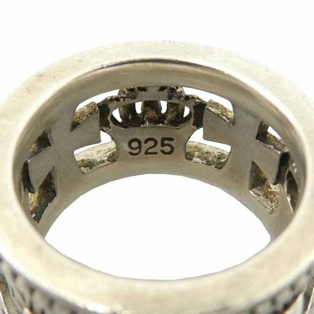 Justin Davis ジャスティンデイビス SRJ175 MEDIEVAL WEDDING BAND RING メディバル ウェディング バンド クラウン リング シルバー系 約6.5号【中古】