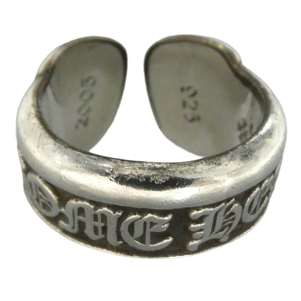 CHROME HEARTS クロムハーツ（原本無） SM SCROLL LABEL スモール スクロール ラベル リング シルバー系 約6号【中古】