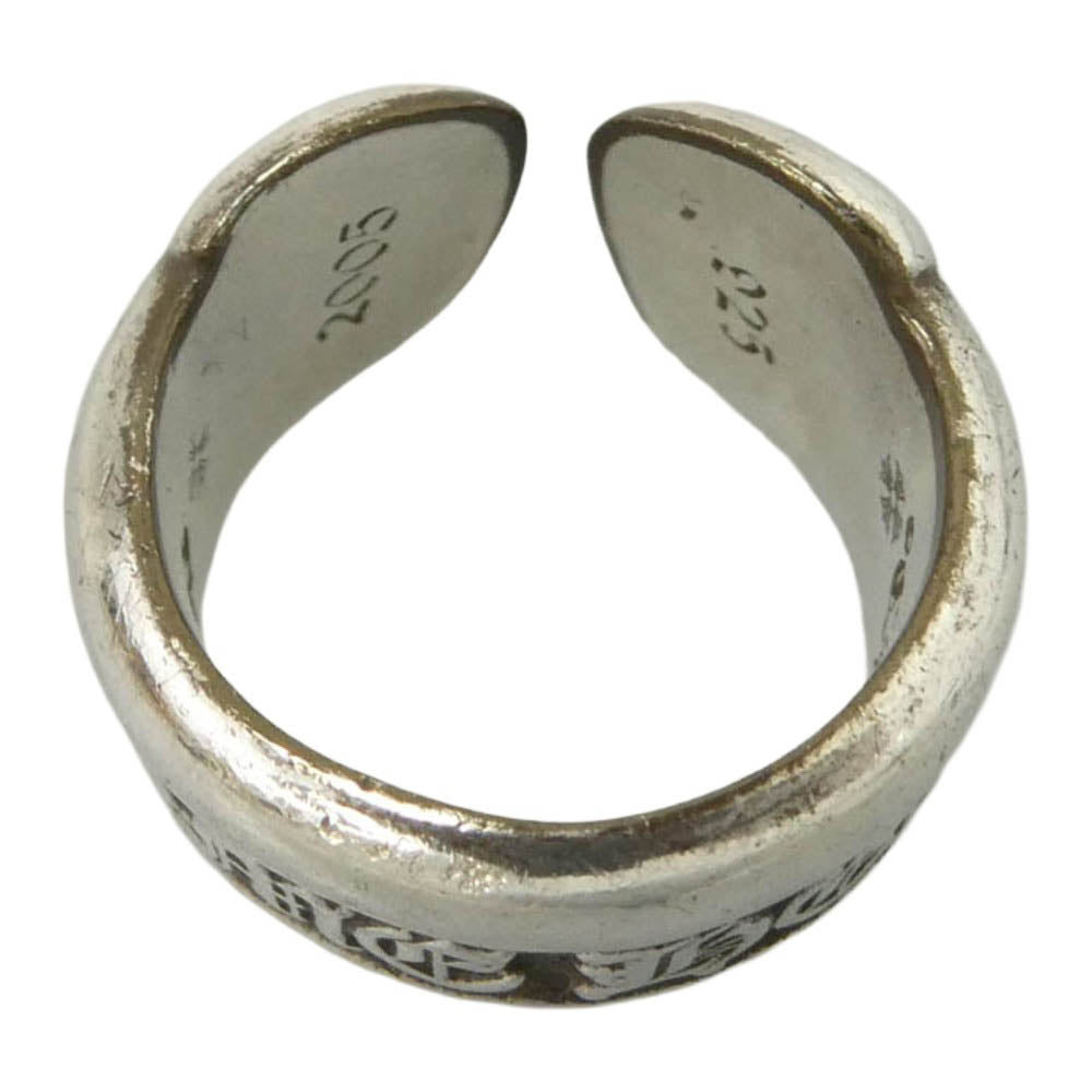 CHROME HEARTS クロムハーツ（原本無） SM SCROLL LABEL スモール スクロール ラベル リング シルバー系 約6号【中古】