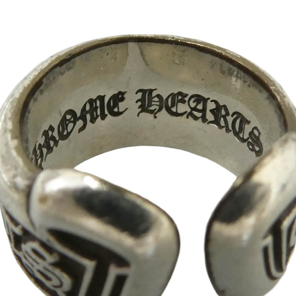 CHROME HEARTS クロムハーツ（原本無） SM SCROLL LABEL スモール スクロール ラベル リング シルバー系 約6号【中古】