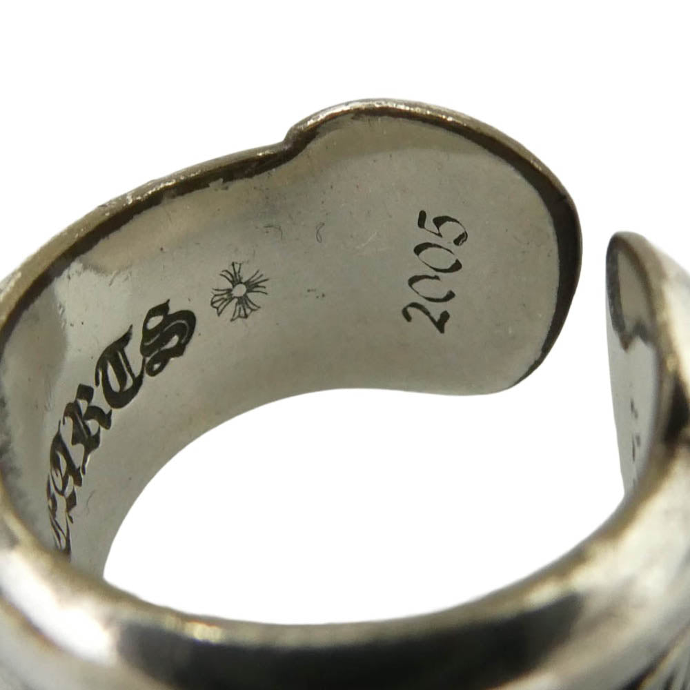 CHROME HEARTS クロムハーツ（原本無） SM SCROLL LABEL スモール スクロール ラベル リング シルバー系 約6号【中古】