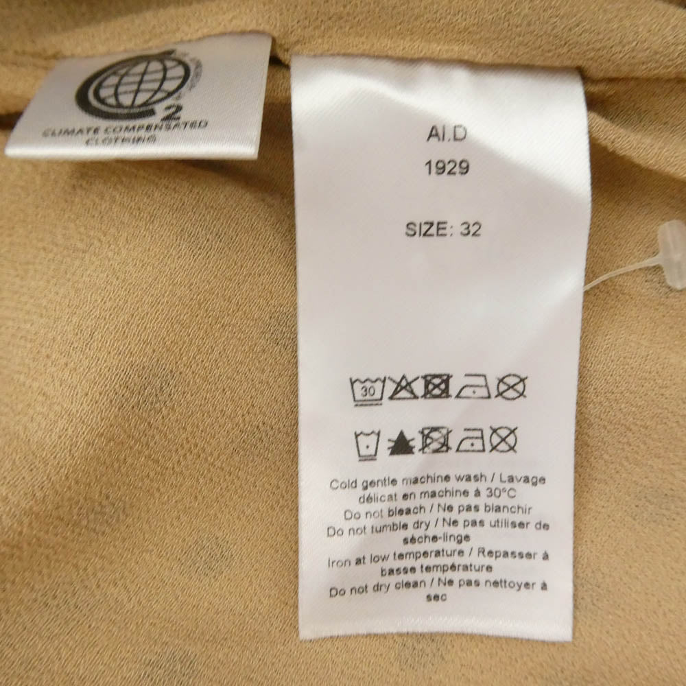 ガニー ドット 長袖 ドレス ワンピース ベージュ系 32【中古】