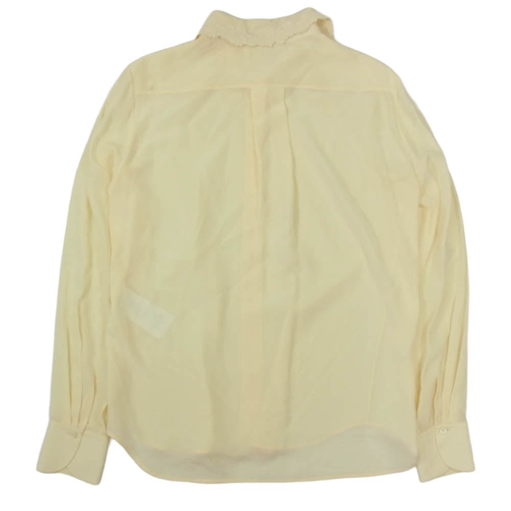 Chloe クロエ CHC20WHT7100424U34 シルク 襟レース 長袖 ブラウス シャツ クリーム系 34【中古】