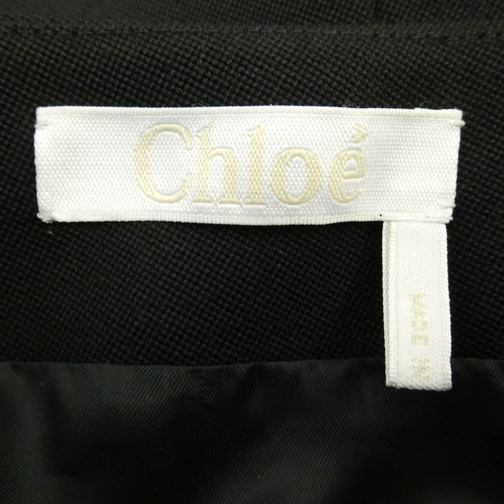 Chloe クロエ CHC20WHT3106600134 ベルト フロントボタン ジレ ビスチェ ブラック系 34【中古】