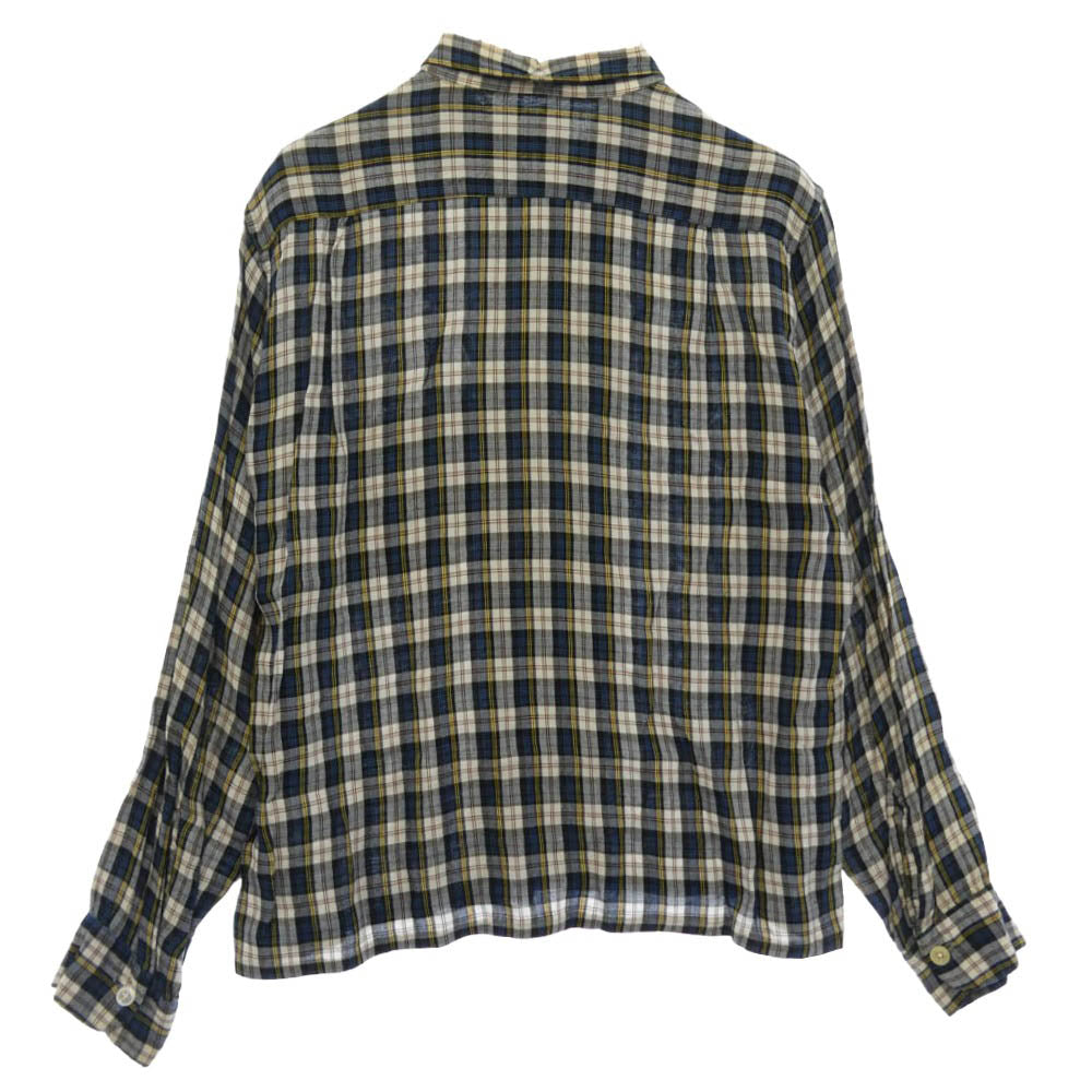 ピルグリム 50s チェック 長袖 ボタンダウンシャツ ブルー系【中古】