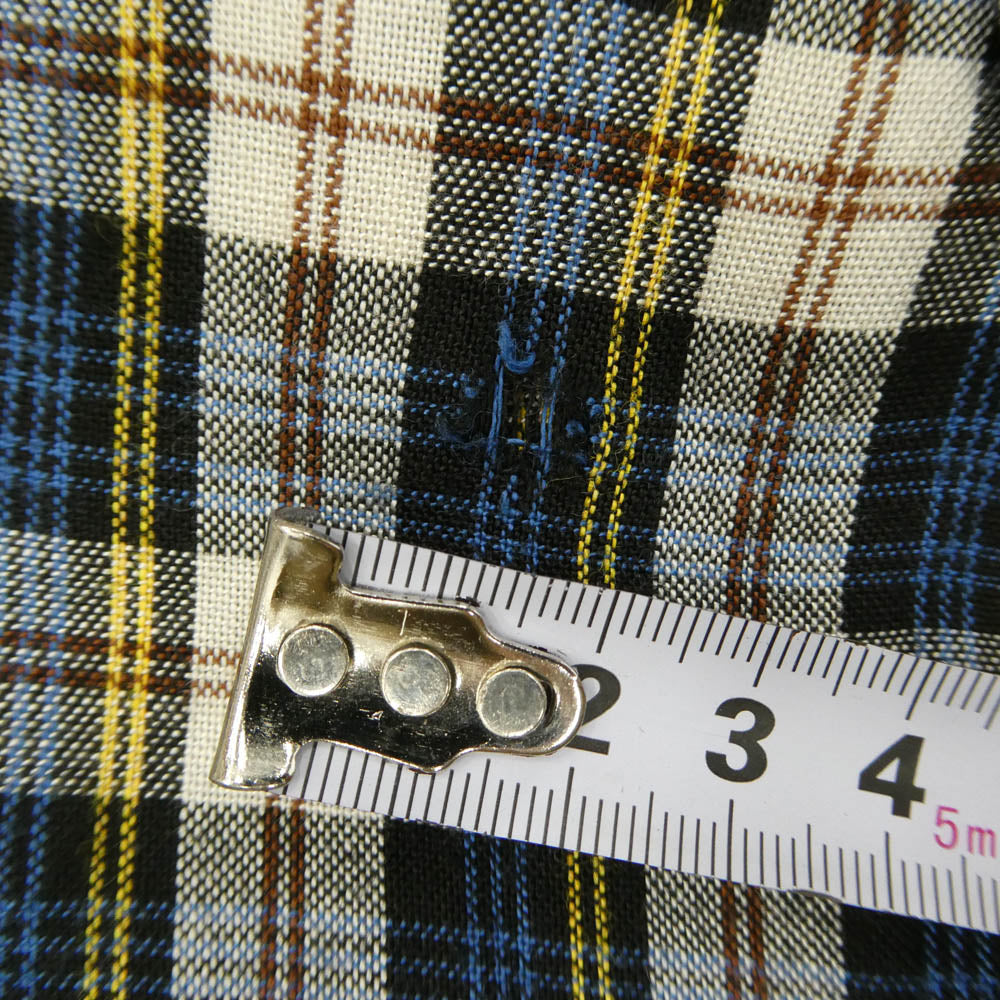 ピルグリム 50s チェック 長袖 ボタンダウンシャツ ブルー系【中古】