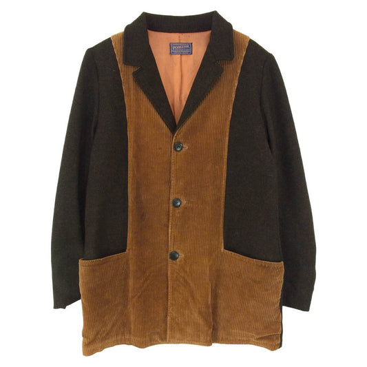 PENDLETON ペンドルトン 50s 60s VINTAGE ヴィンテージ 太畝 コーデュロイ切替 ウール テーラード ジャケット ブラウン系【中古】