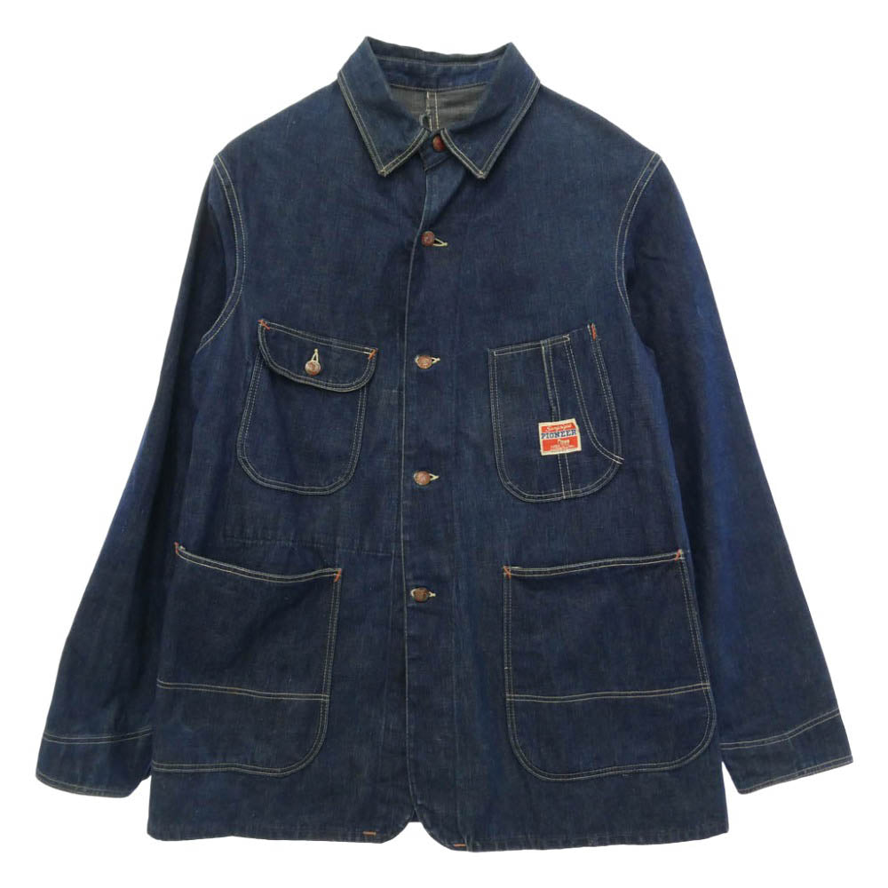 パイオニア 50s 60s 馬車タグ デニムジャケット カバーオール MONTGOMERY WARD モンゴメリーワード インディゴブルー系【中古】