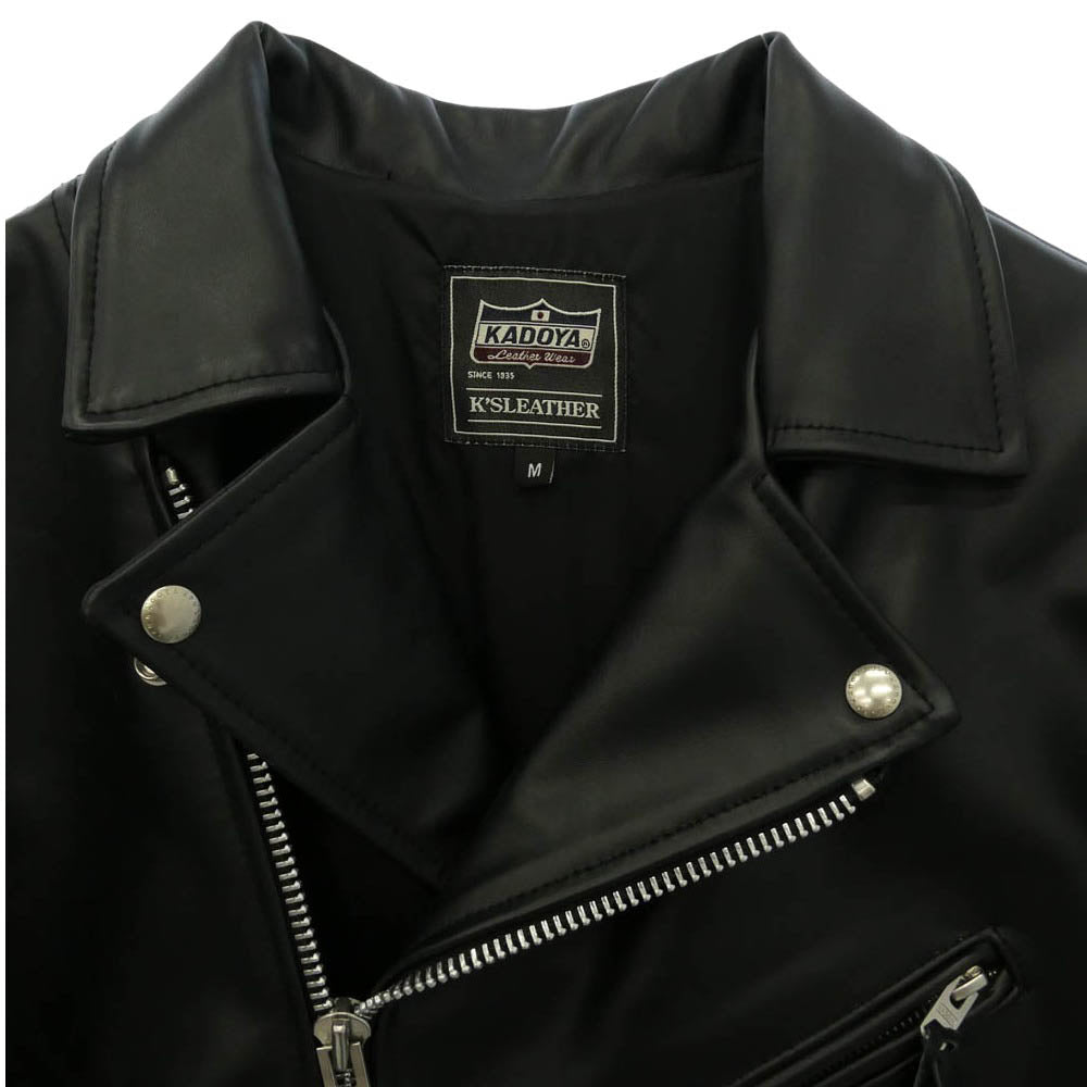 KADOYA カドヤ K'S LEATHER & K'S PRODUCT BOREAS ダブルライダース ダブルジップ レザー ジャケット ブラック系 M【美品】【中古】