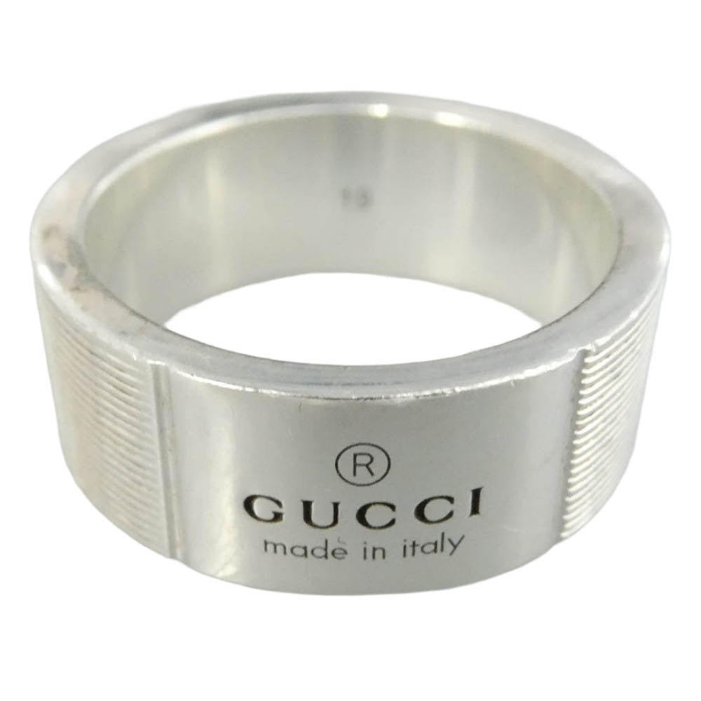 GUCCI グッチ プレーン ロゴ リング シルバー系 18号【中古】