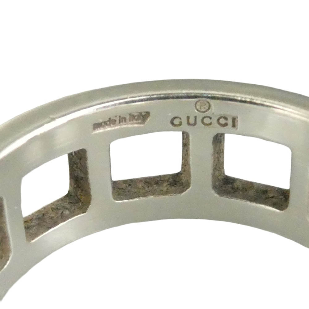 GUCCI グッチ オープン スクエア リング シルバー系 11.5号【中古】
