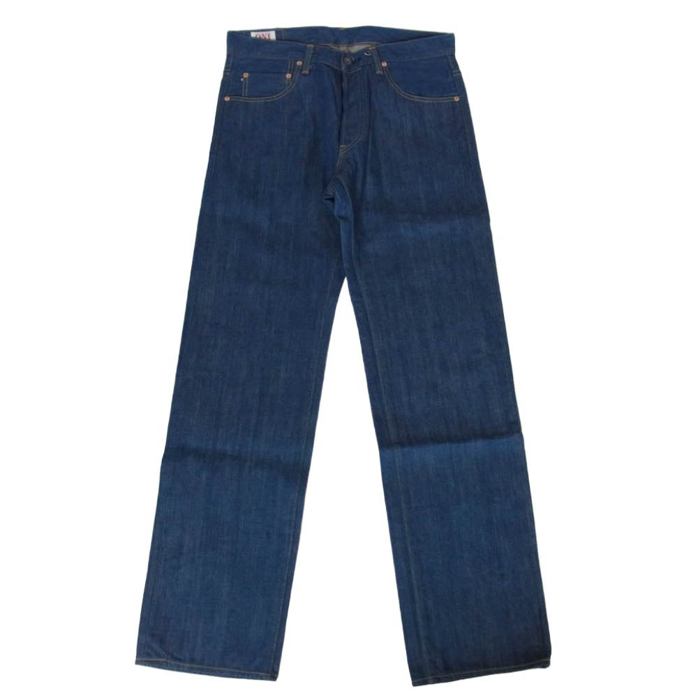 ONI DENIM 鬼デニム ONI271-OFBD 13.7oz オールド フェード ブルーデニム ジャストライト ストレート ジーンズ ボタンフライ デニム パンツ インディゴブルー系 33【極上美品】【中古】