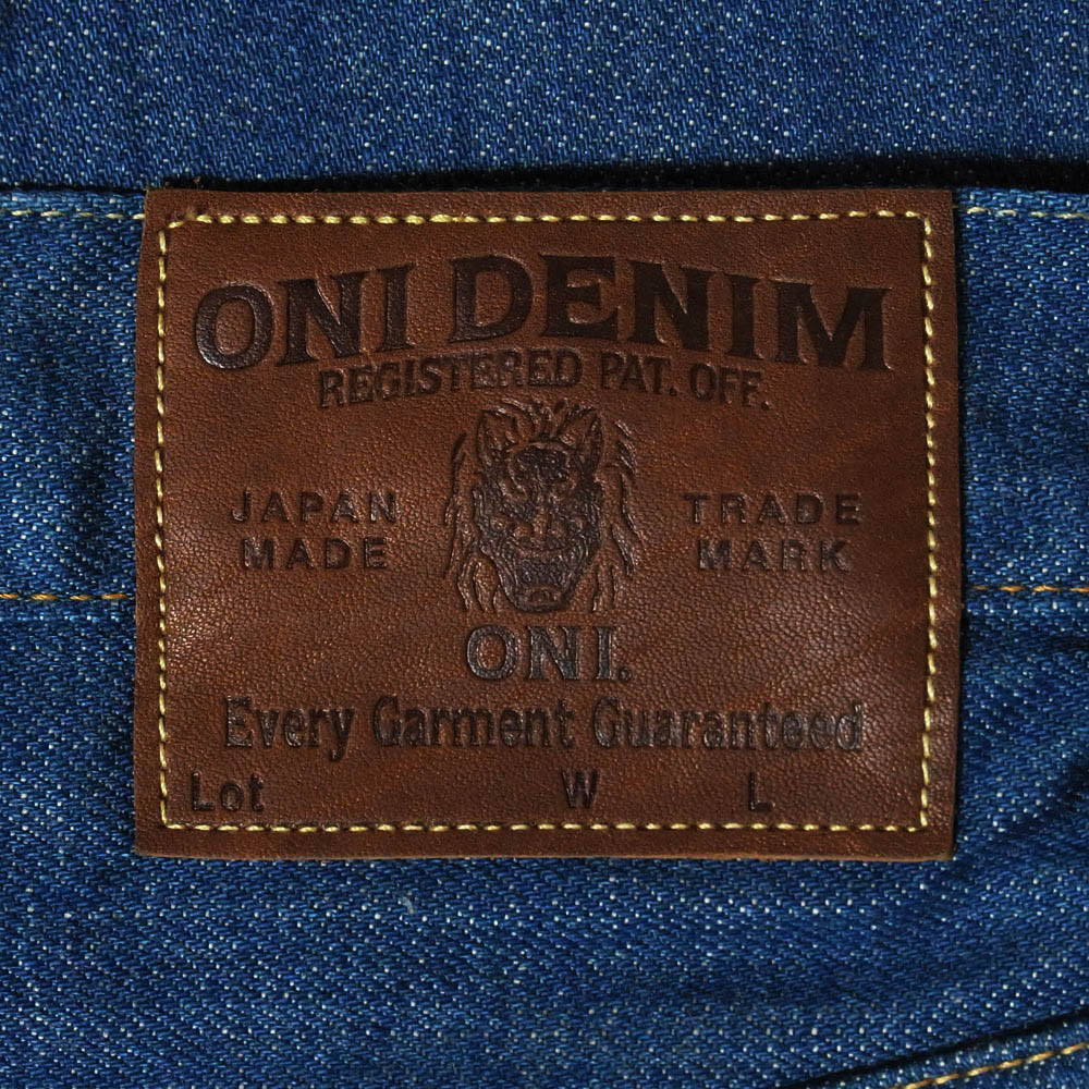 ONI DENIM 鬼デニム ONI271-OFBD 13.7oz オールド フェード ブルーデニム ジャストライト ストレート ジーンズ ボタンフライ デニム パンツ インディゴブルー系 33【極上美品】【中古】
