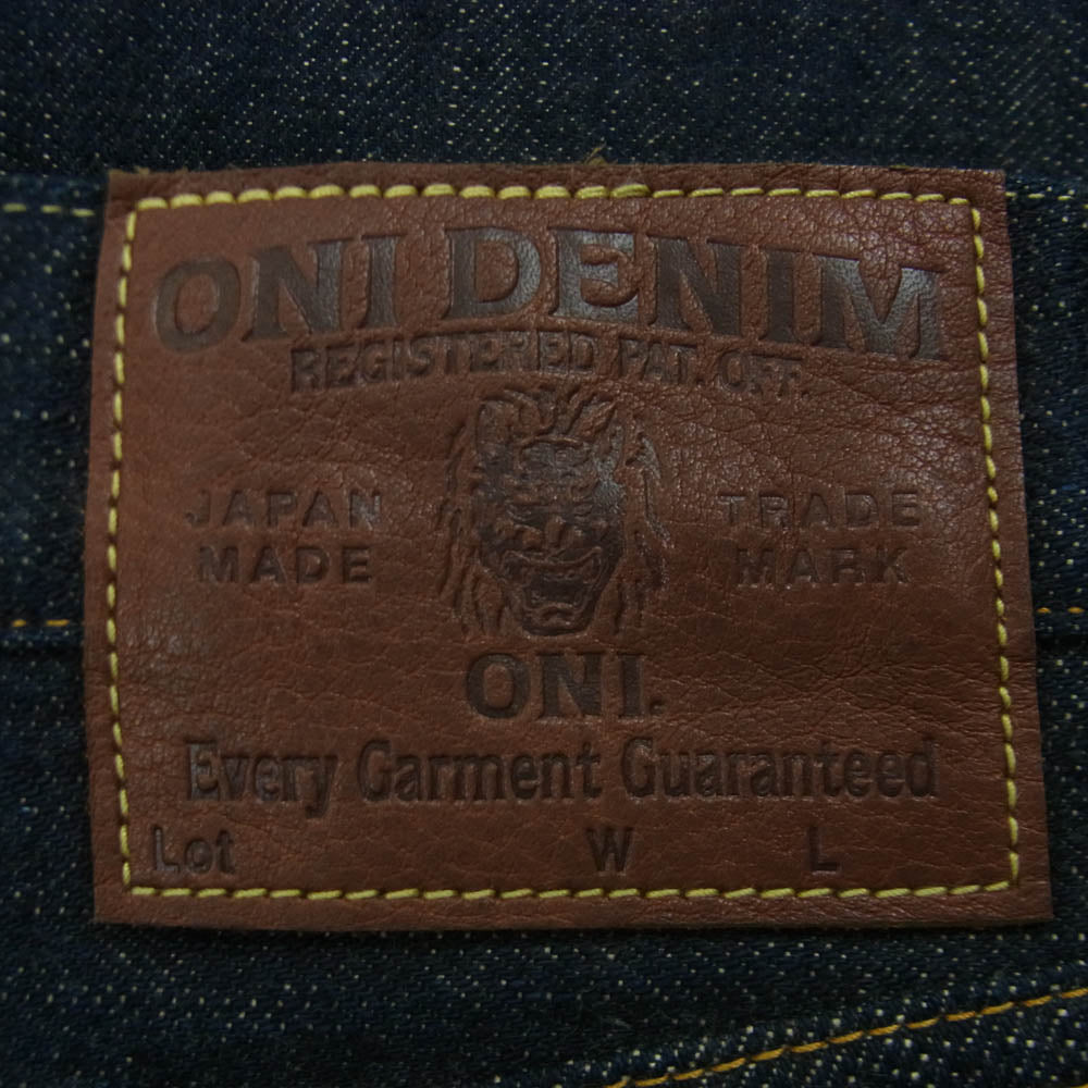 ONI DENIM 鬼デニム ONI622-GC15 15oz リラックス テーパード ジーンズ ボタンフライ デニム パンツ インディゴブルー系 32【極上美品】【中古】
