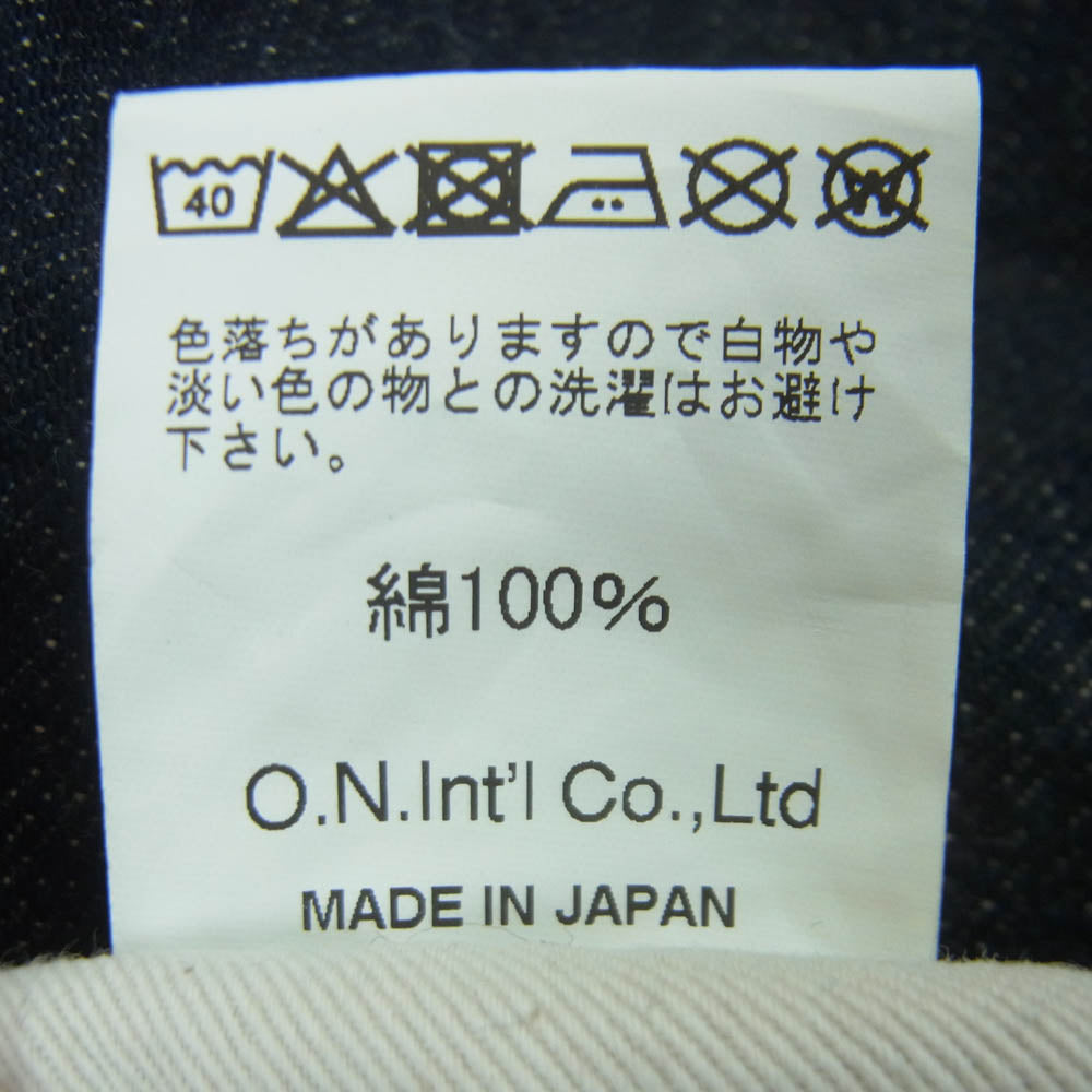 ONI DENIM 鬼デニム ONI622-GC15 15oz リラックス テーパード ジーンズ ボタンフライ デニム パンツ インディゴブルー系 32【極上美品】【中古】