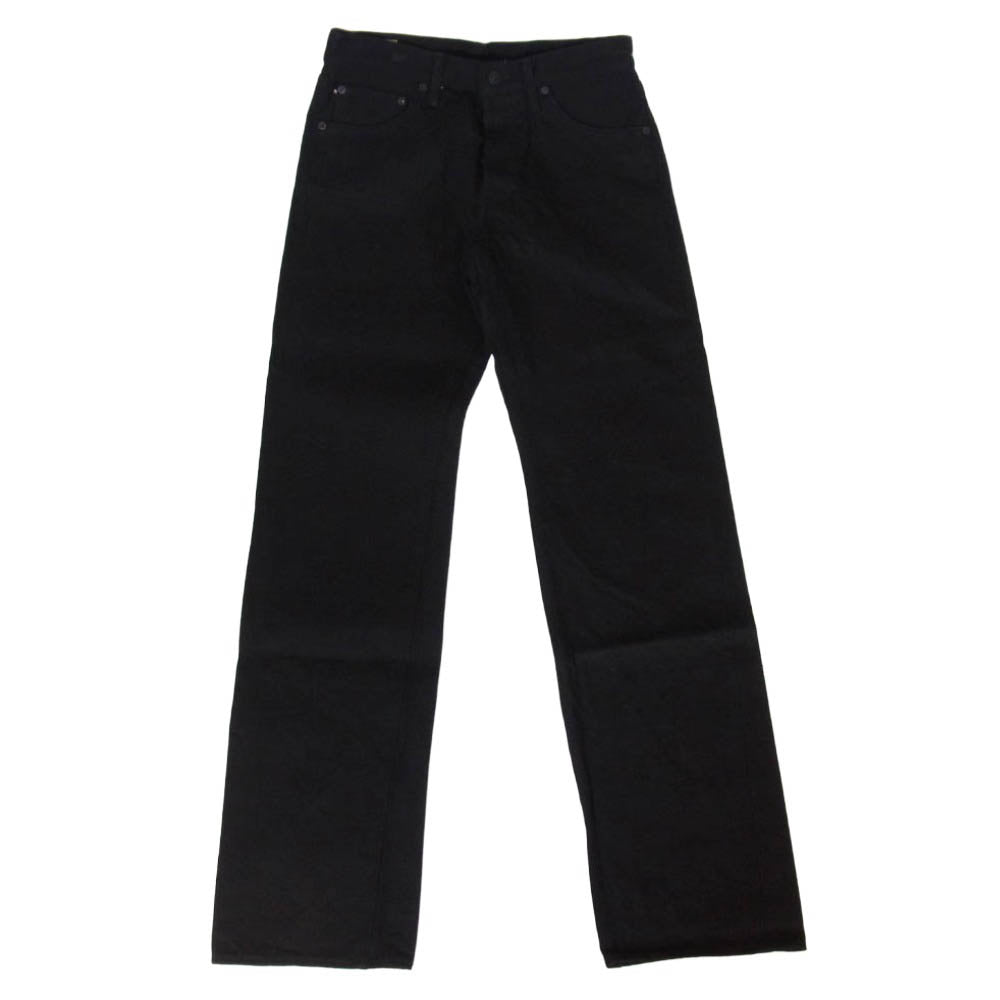 ONI DENIM 鬼デニム ONI288ZR-BKBK 20oz 鬼秘シークレット ブラックデニム レギュラーストレート ジーンズ ボタンフライ デニム パンツ 31 ブラック系 31【極上美品】【中古】