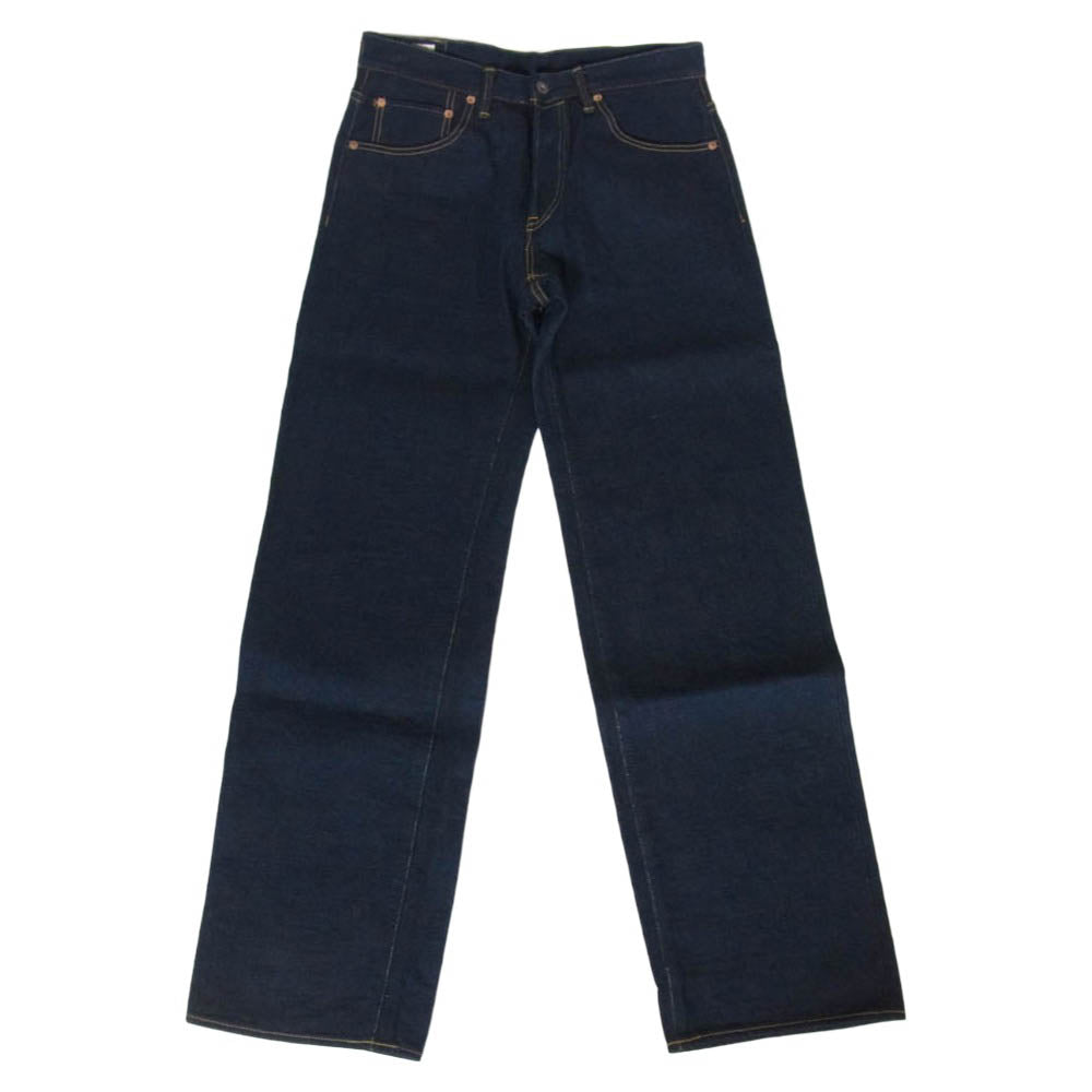 ONI DENIM 鬼デニム ONI200ZR-OLV 20oz 鬼シークレットデニム 緯糸オリーブ ワイド ストレート ジーンズ ボタンフライ デニム パンツ 32 インディゴブルー系 32【極上美品】【中古】