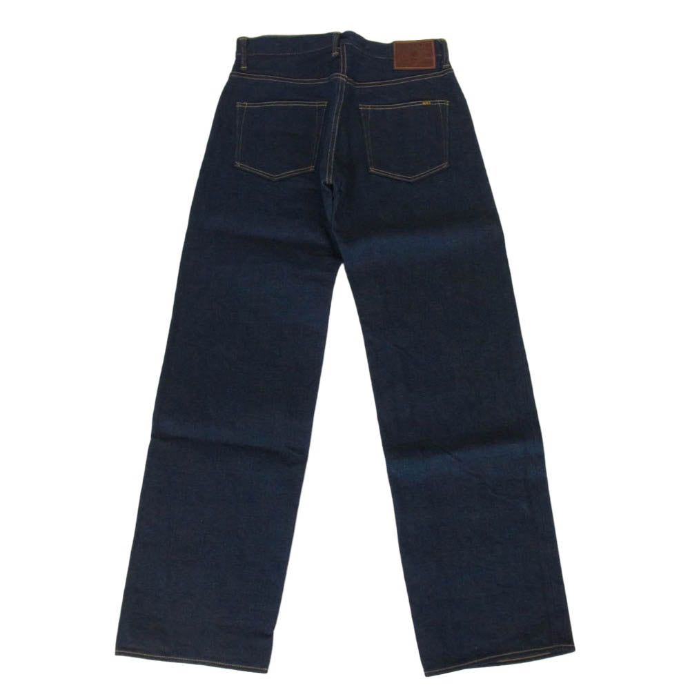 ONI DENIM 鬼デニム ONI200ZR-OLV 20oz 鬼シークレットデニム 緯糸オリーブ ワイド ストレート ジーンズ ボタンフライ デニム パンツ 32 インディゴブルー系 32【極上美品】【中古】
