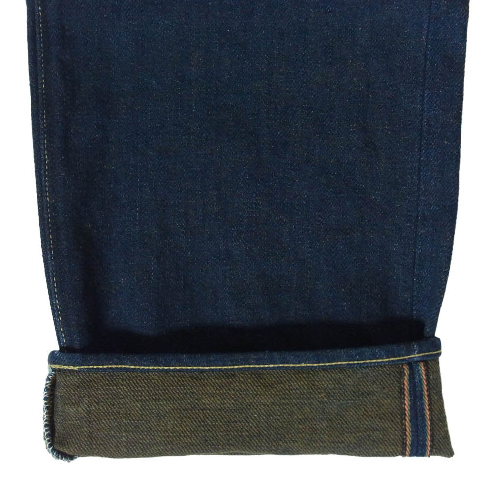 ONI DENIM 鬼デニム ONI200ZR-OLV 20oz 鬼シークレットデニム 緯糸オリーブ ワイド ストレート ジーンズ ボタンフライ デニム パンツ 31 インディゴブルー系 31【極上美品】【中古】