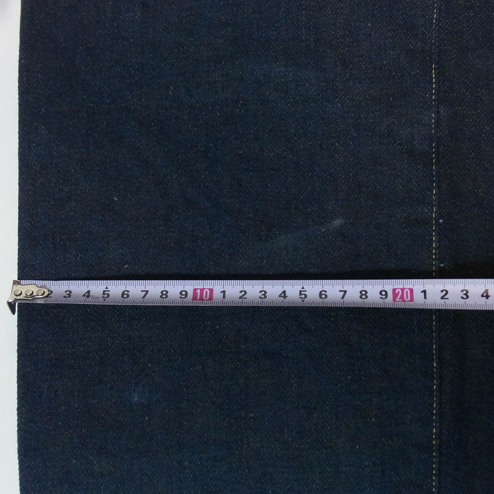 ONI DENIM 鬼デニム ONI200ZR-OLV 20oz 鬼シークレットデニム 緯糸オリーブ ワイド ストレート ジーンズ ボタンフライ デニム パンツ 31 インディゴブルー系 31【極上美品】【中古】