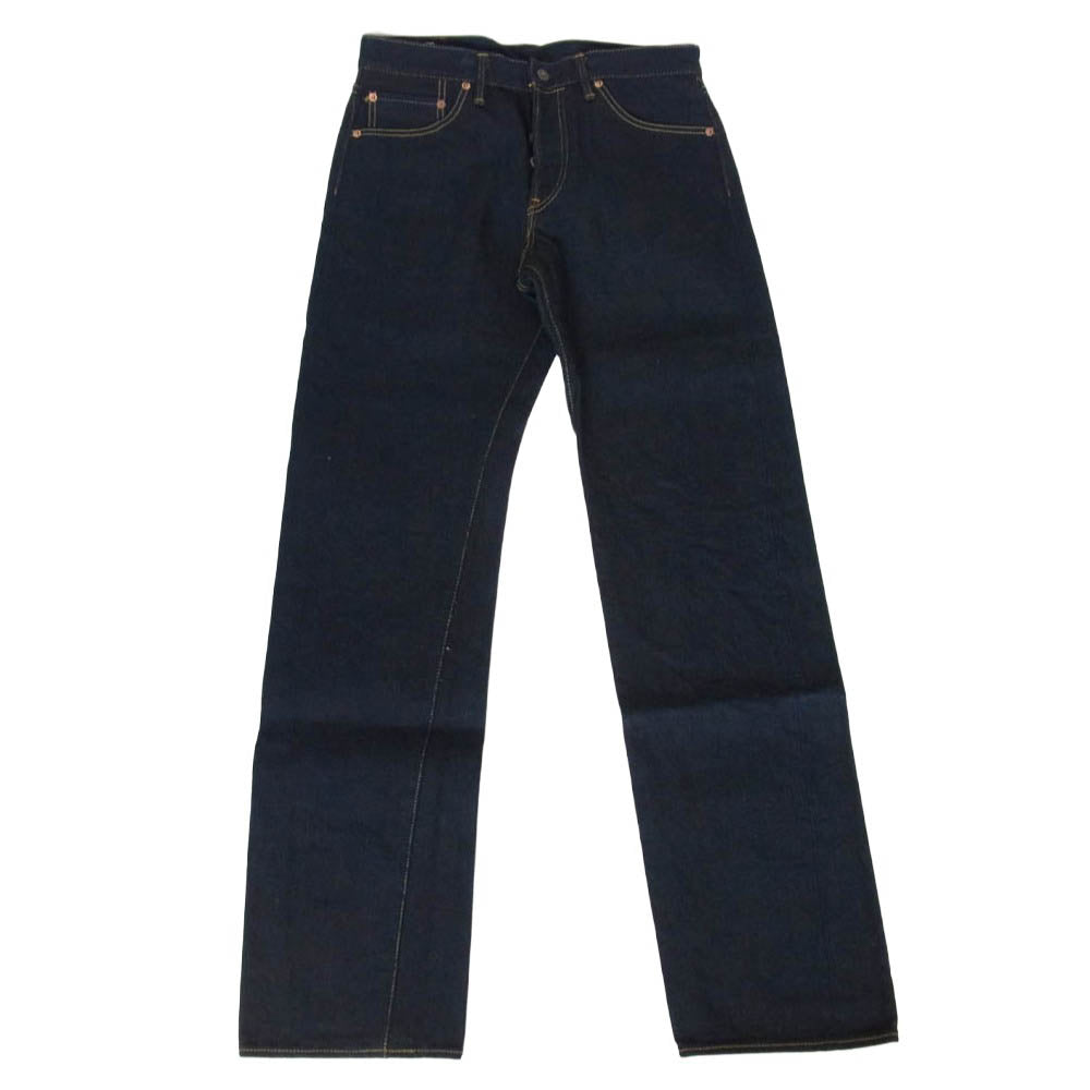 ONI DENIM 鬼デニム ONI288ZR-OLV 20oz シークレット デニム 緯糸 オリーブ レギュラーストレートジーンズ ボタンフライ デニムパンツ32 インディゴブルー系 32【美品】【中古】