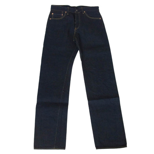 ONI DENIM 鬼デニム ONI288ZR-OLV 20oz シークレット デニム 緯糸 オリーブ レギュラーストレートジーンズ ボタンフライ デニムパンツ32 インディゴブルー系 32【美品】【中古】