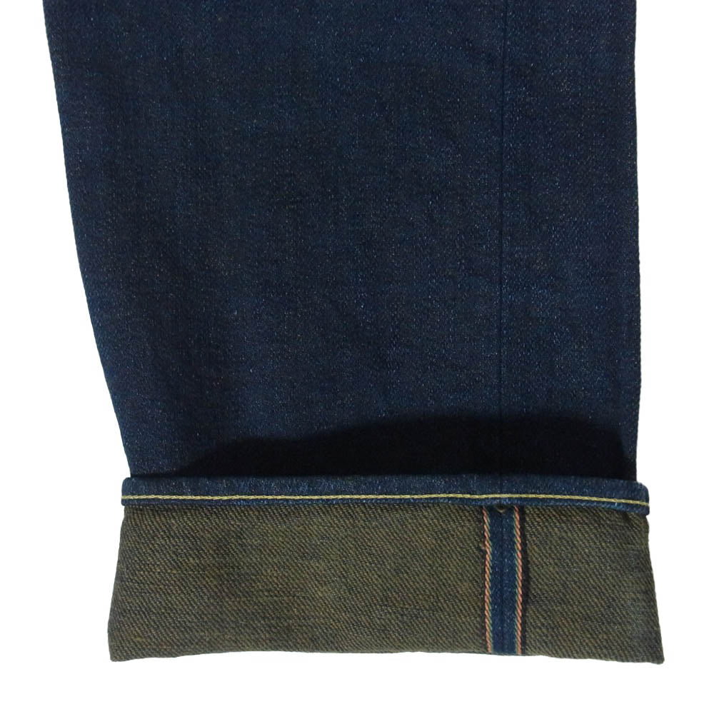 ONI DENIM 鬼デニム ONI288ZR-OLV 20oz シークレット デニム 緯糸 オリーブ レギュラーストレートジーンズ ボタンフライ デニムパンツ32 インディゴブルー系 32【美品】【中古】