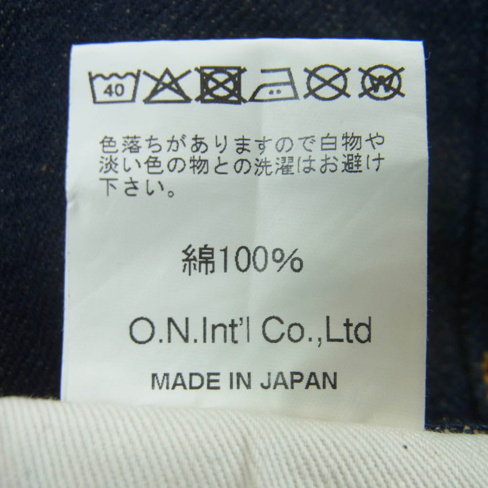 ONI DENIM 鬼デニム ONI288ZR-LBR 鬼秘 シークレット デニム 20oz レギュラー ストレート ジーンズ ボタンフライ デニム パンツ インディゴブルー系 29【極上美品】【中古】