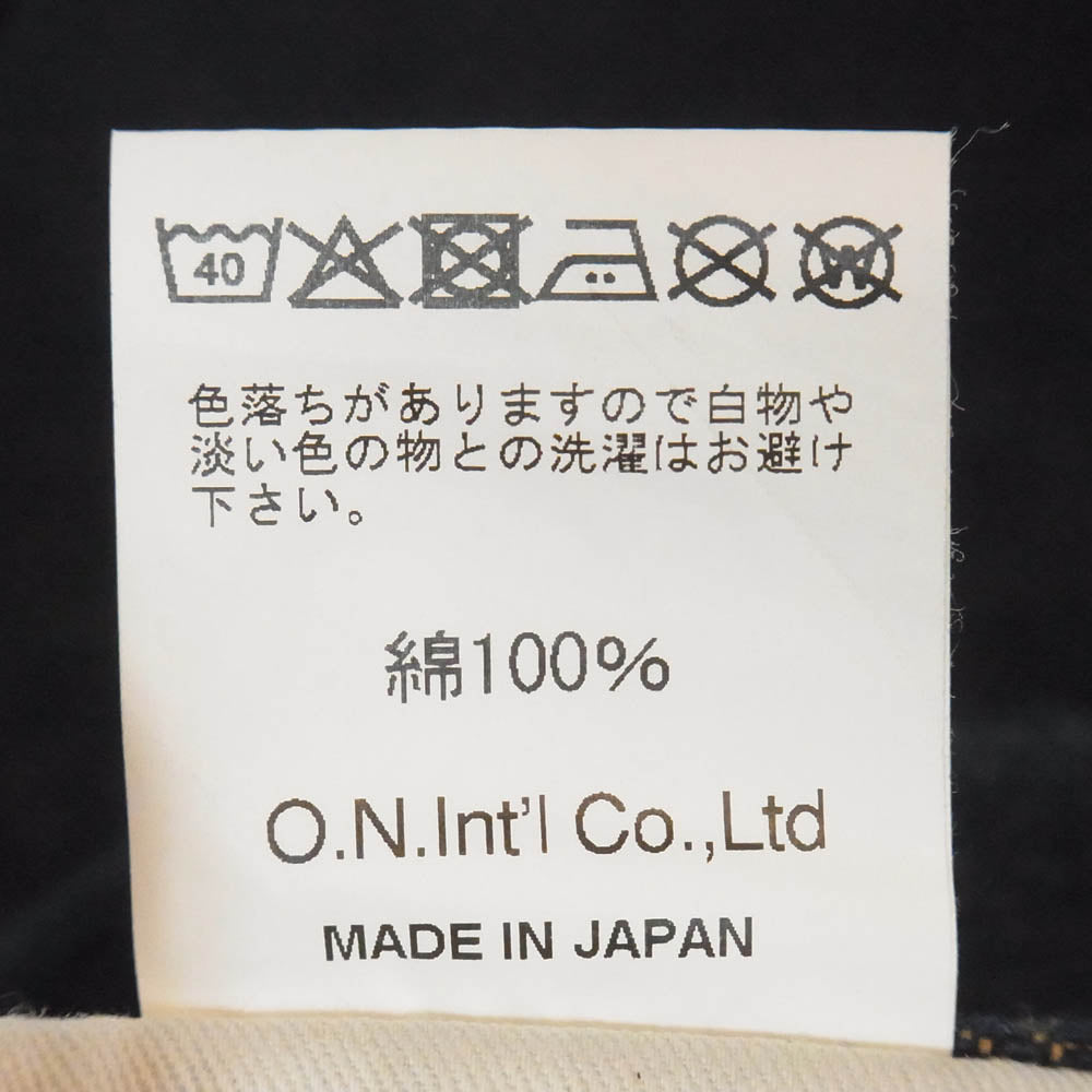 ONI DENIM 鬼デニム ONI288ZR-LBR 鬼秘 シークレット デニム 20oz レギュラー ストレート ジーンズ ボタンフライ デニムパンツ 32 インディゴブルー系 32【極上美品】【中古】