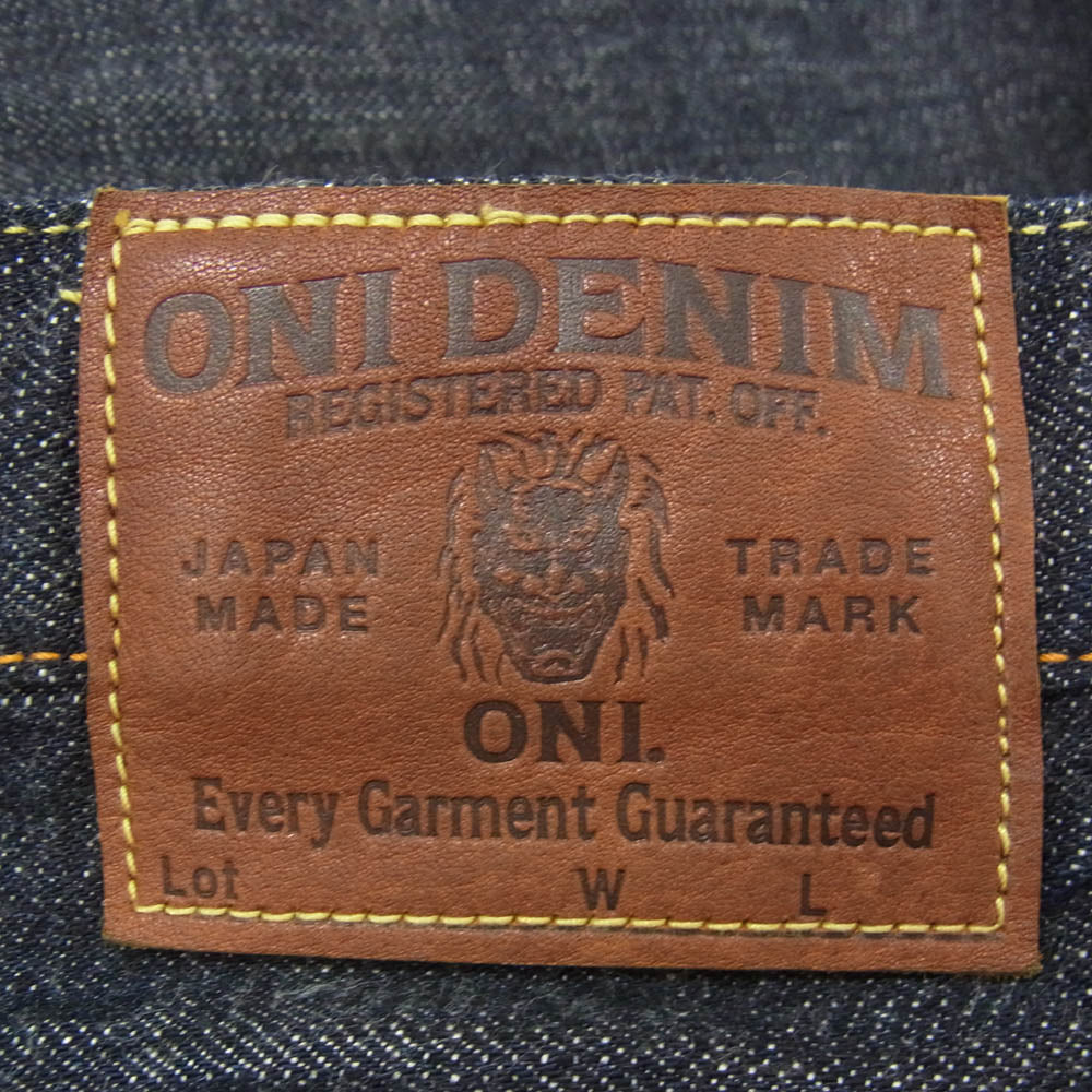 ONI DENIM 鬼デニム ONI270-LS13.5 13.5oz ロング スラブ デニム ジャストライト ストレート ジーンズ ボタンフライ デニムパンツ インディゴブルー系 31【極上美品】【中古】