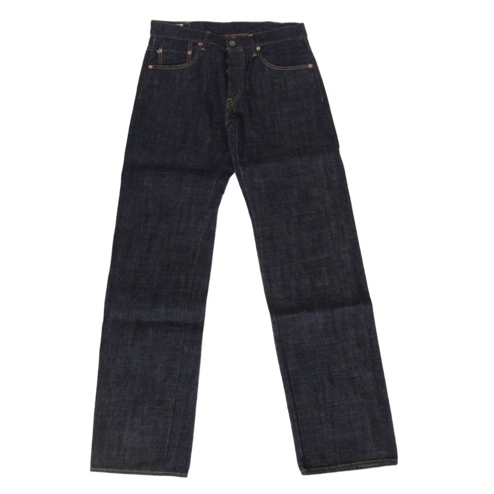 ONI DENIM 鬼デニム ONI270-LS13.5 13.5oz ロング スラブ デニム ジャストライト ストレート ジーンズ ボタンフライ デニムパンツ 32 インディゴブルー系 32【極上美品】【中古】