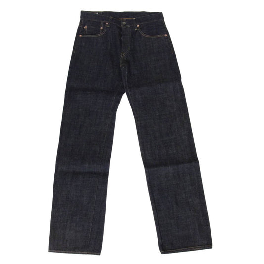 ONI DENIM 鬼デニム ONI270-LS13.5 13.5oz ロング スラブ デニム ジャストライト ストレート ジーンズ ボタンフライ デニムパンツ 32 インディゴブルー系 32【極上美品】【中古】