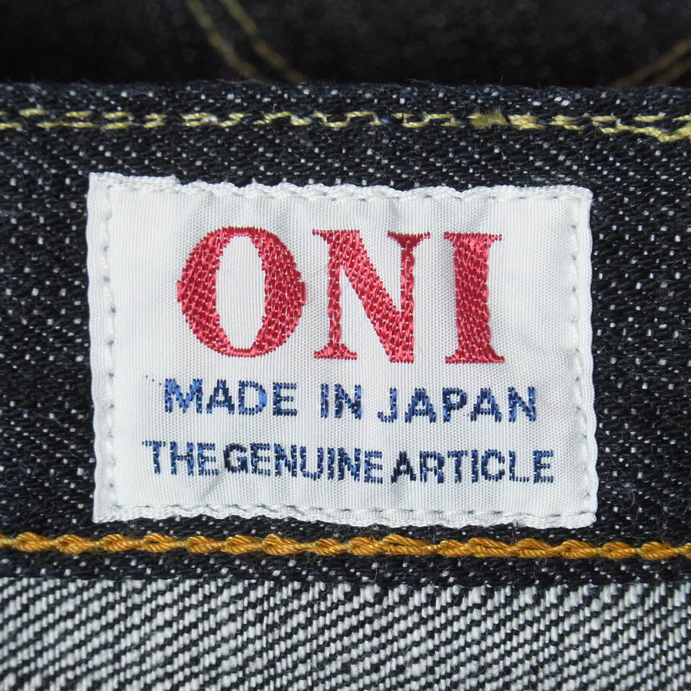 ONI DENIM 鬼デニム ONI270-LS13.5 13.5oz ロング スラブ デニム ジャストライト ストレート ジーンズ ボタンフライ デニムパンツ 32 インディゴブルー系 32【極上美品】【中古】