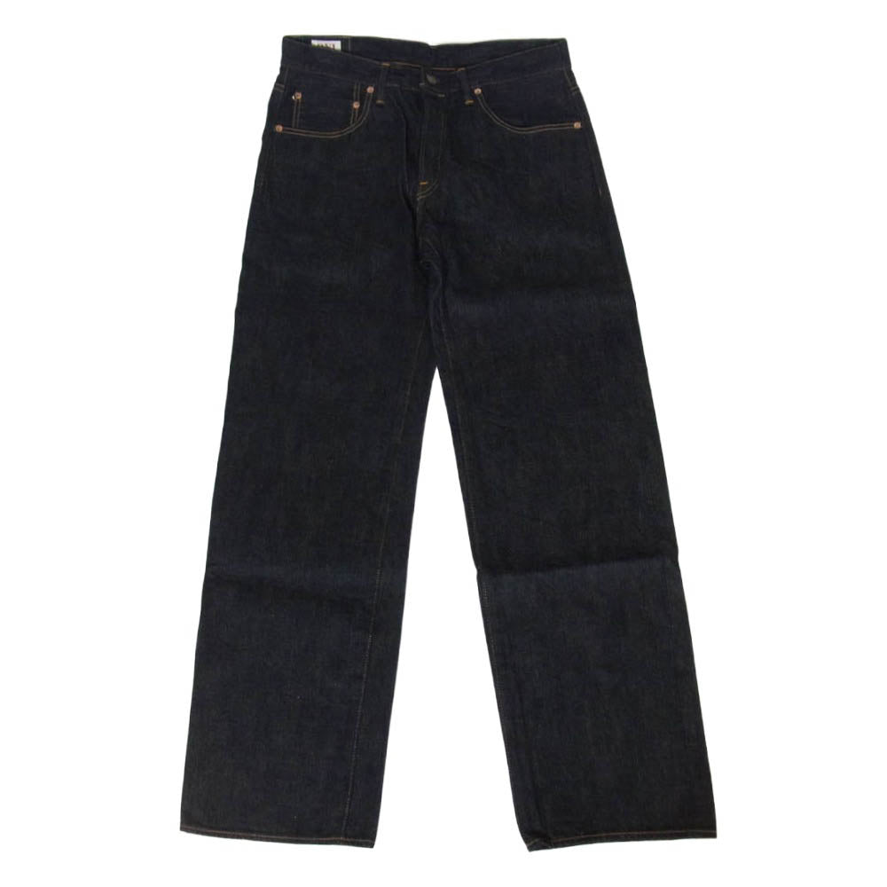 ONI DENIM 鬼デニム ONI200-GC15 15oz グリーン キャスト デニム ワイド ストレート ジーンズ ボタンフライ デニムパンツ 34 インディゴブルー系 34【極上美品】【中古】