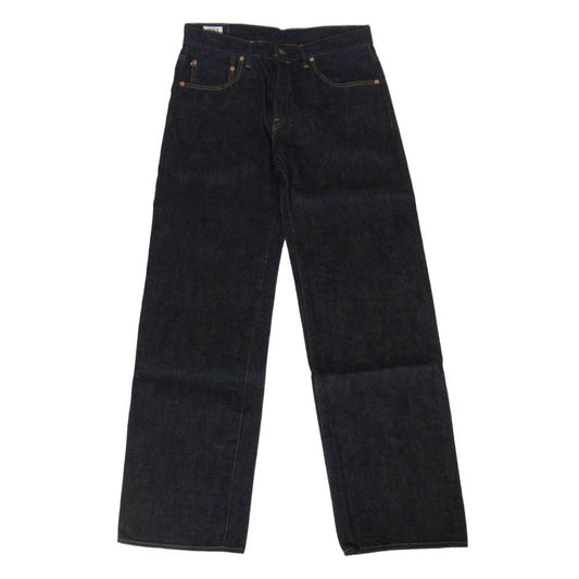 ONI DENIM 鬼デニム ONI200-GC15 15oz グリーン キャスト デニム ワイド ストレート ジーンズ ボタンフライ デニムパンツ 34 インディゴブルー系 34【極上美品】【中古】