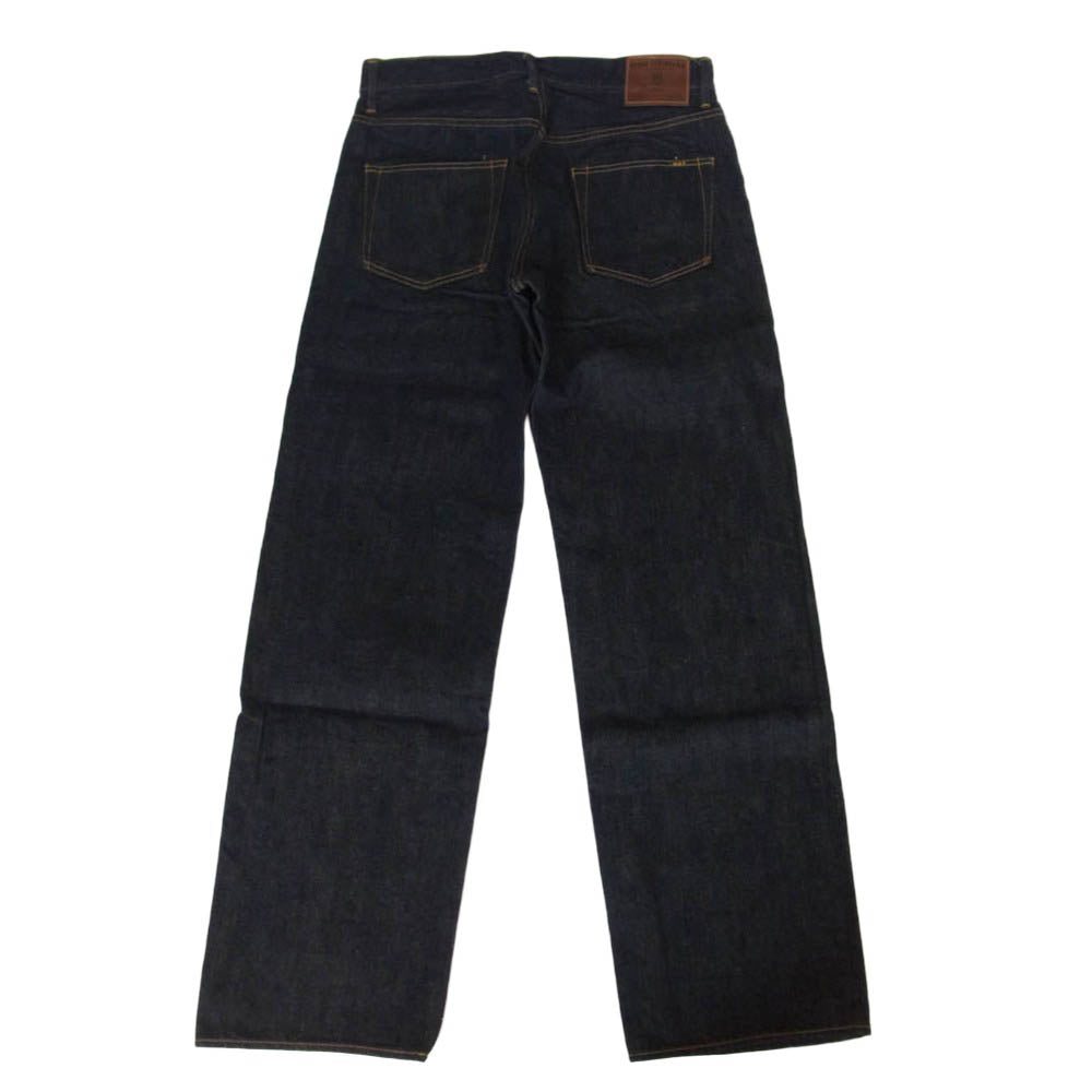 ONI DENIM 鬼デニム ONI200-GC15 15oz グリーン キャスト デニム ワイド ストレート ジーンズ ボタンフライ デニムパンツ 34 インディゴブルー系 34【極上美品】【中古】