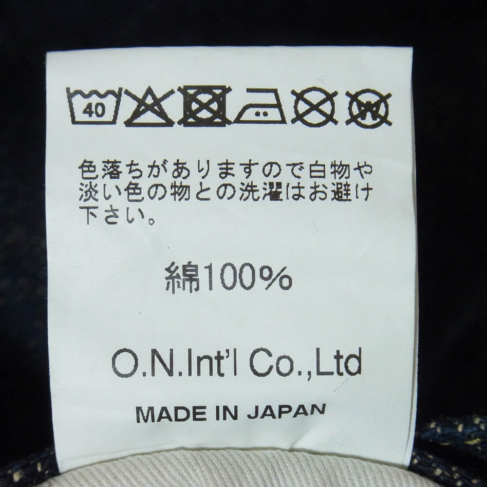 ONI DENIM 鬼デニム ONI200-GC15 15oz グリーン キャスト デニム ワイド ストレート ジーンズ ボタンフライ デニムパンツ 34 インディゴブルー系 34【極上美品】【中古】