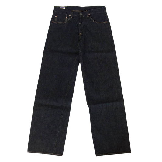 ONI DENIM 鬼デニム ONI200-GC15 15oz グリーン キャスト デニム ワイド ストレート ジーンズ ボタンフライ デニムパンツ インディゴブルー系 32【極上美品】【中古】