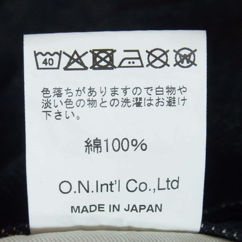 ONI DENIM 鬼デニム ONI200-GC15 15oz グリーン キャスト デニム ワイド ストレート ジーンズ ボタンフライ デニムパンツ インディゴブルー系 32【極上美品】【中古】