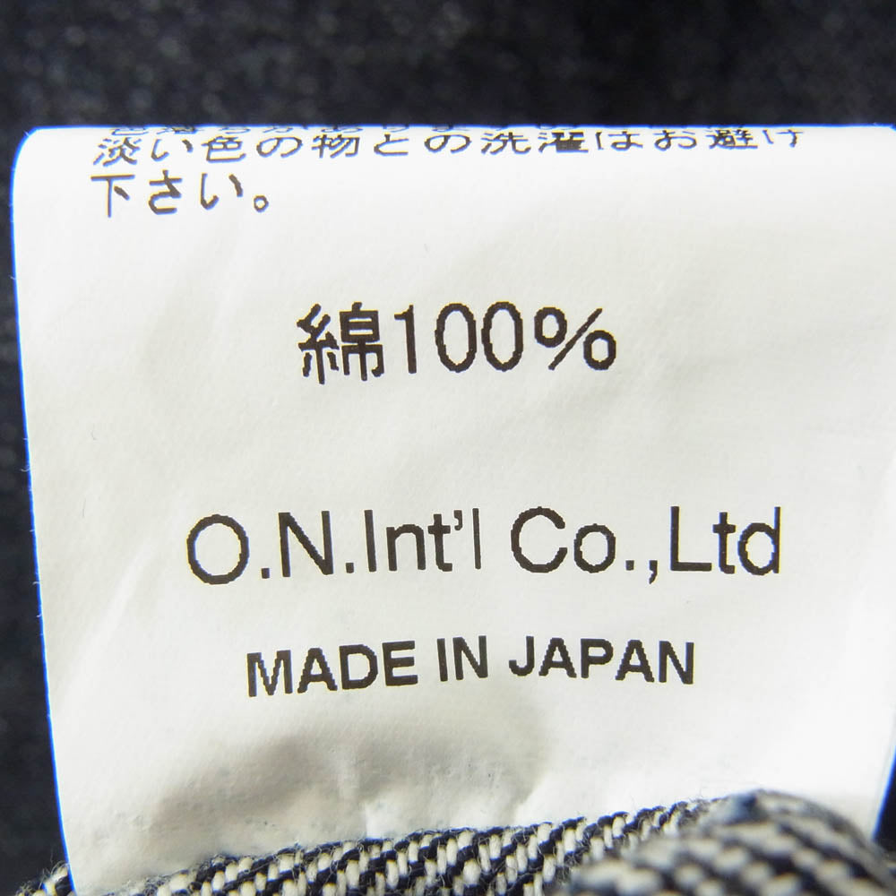 ONI DENIM 鬼デニム ONI-03502N-LS13.5 13.5oz ロング スラブ デニム カバーオール ジャケット インディゴブルー系 44【極上美品】【中古】