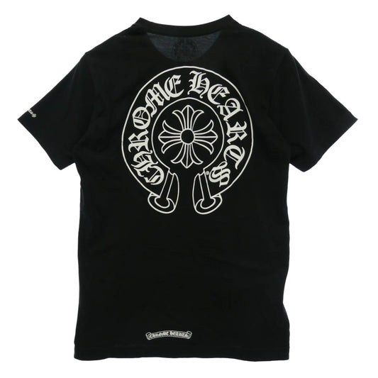 CHROME HEARTS クロムハーツ（原本無） USA製 Horseshoe Tee ホースシュー プリント ポケット 半袖 Tシャツ カットソー ブラック M ブラック系 M【中古】