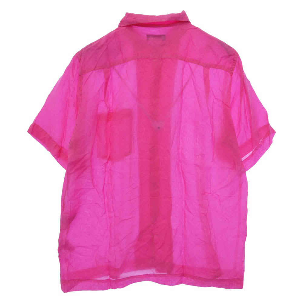 COMME des GARCONS HOMME PLUS コムデギャルソンオムプリュス PS-B046 AD2006 LONE WOLF ローンウルフ 刺繍 半袖 シャツ ピンク系 S【中古】