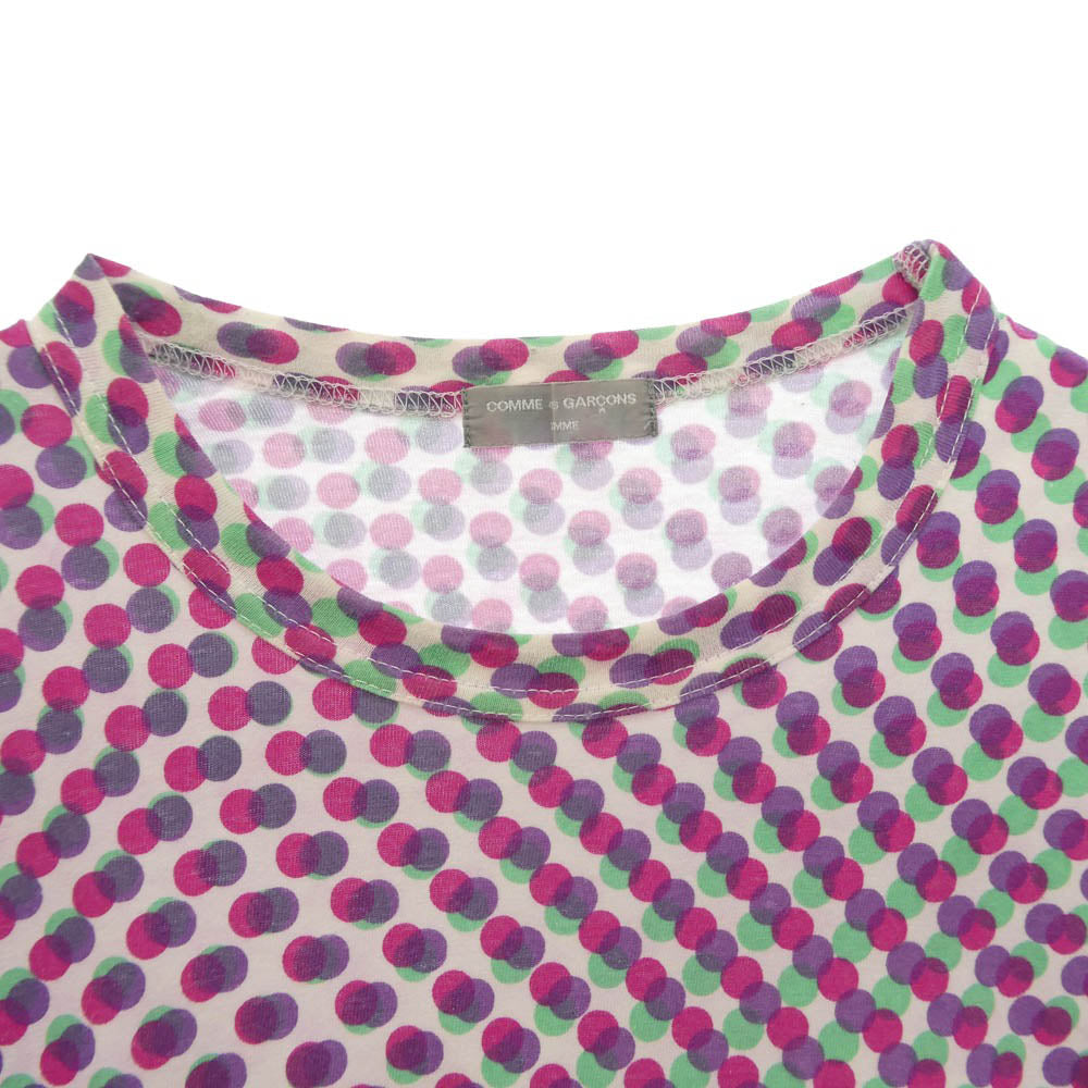 COMME des GARCONS HOMME コムデギャルソンオム HT-020340 AD2000 ポルカドット 半袖 Tシャツ カットソー マルチカラー系【中古】