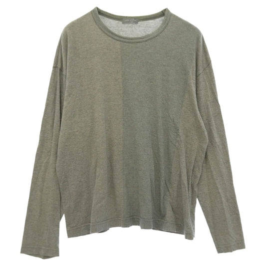 COMME des GARCONS HOMME コムデギャルソンオム HT-040350 カラー切替 クルーネック 長袖 ロングスリーブ Tシャツ カットソー グレー系【中古】