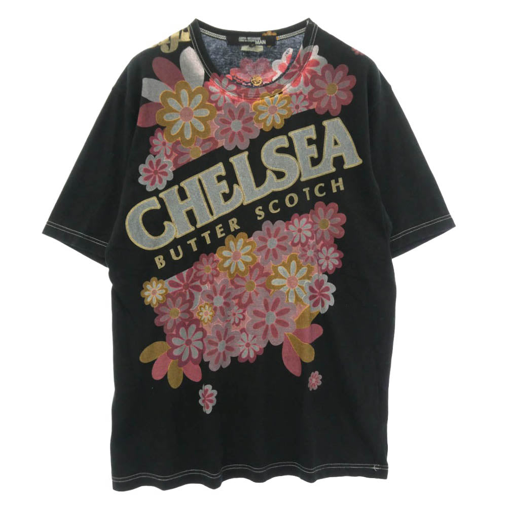 JUNYA WATANABE COMME des GARCONS MAN ジュンヤワタナベコムデギャルソンマン 07ss WA-T032 CHELSEA チェルシー 半袖 Tシャツ カットソー ブラック系 L【中古】