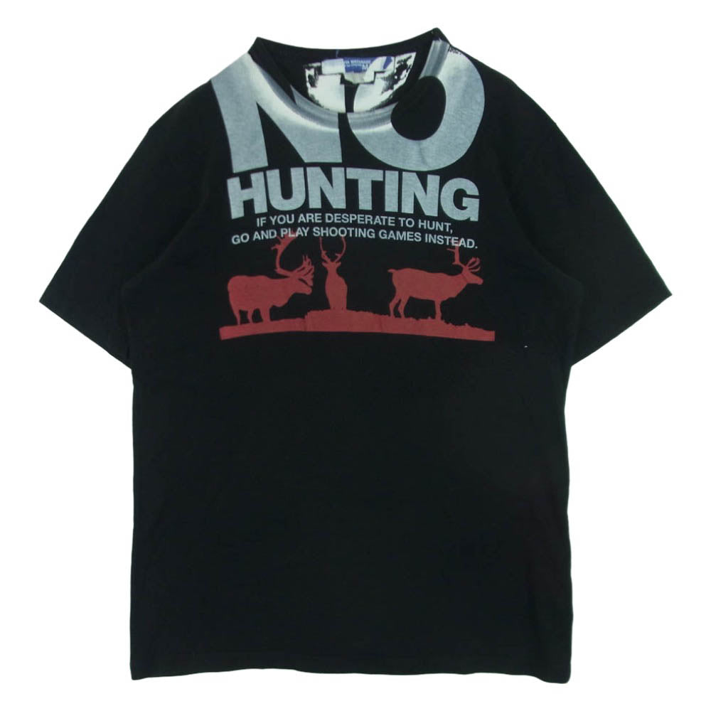 JUNYA WATANABE COMME des GARCONS MAN ジュンヤワタナベコムデギャルソンマン 09AW NO HUNTING ハンティング 半袖 Tシャツ カットソー ブラック系 L【中古】