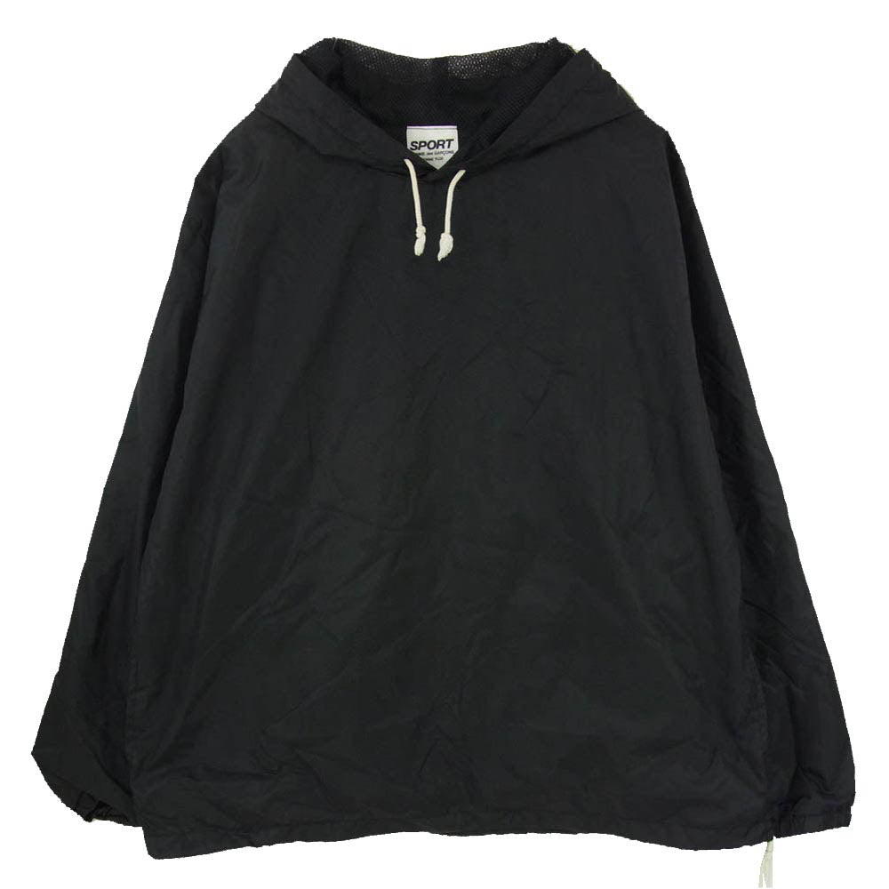 COMME des GARCONS HOMME PLUS コムデギャルソンオムプリュス PQ-J301 AD2005 SPORTS スポーツ ナイロン プルオーバー パーカー フーディー ブラック系 L【中古】